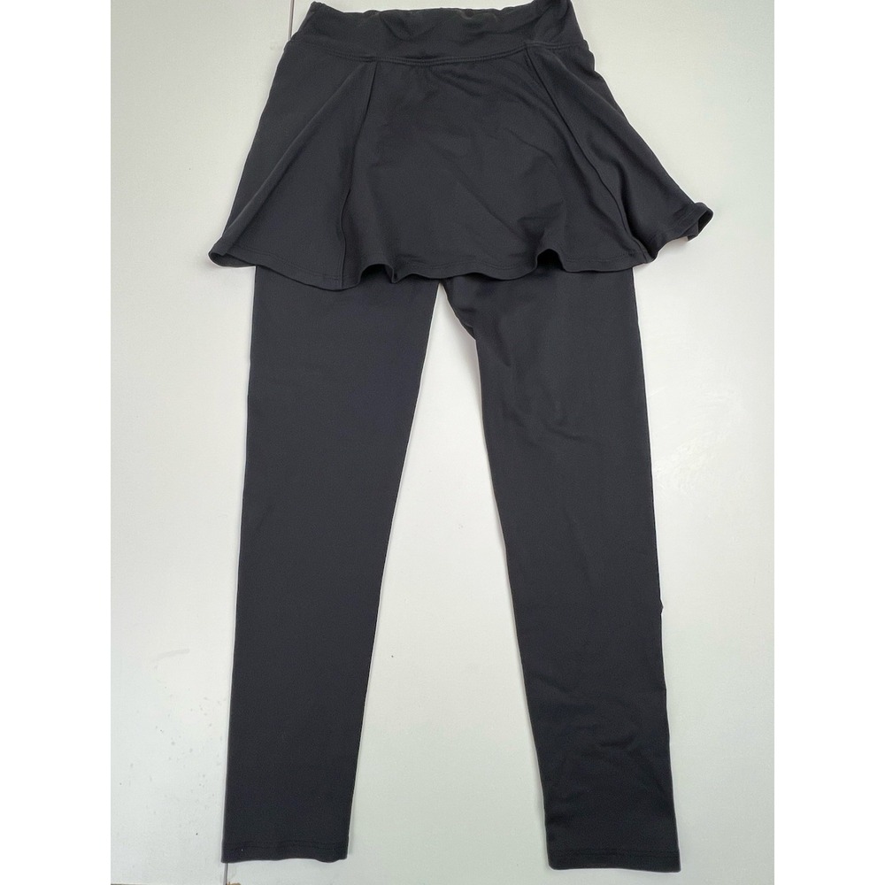 Dona Jo Skirted Leggings Women's 1 (S) Black Capri Tennis Pickleball activewear